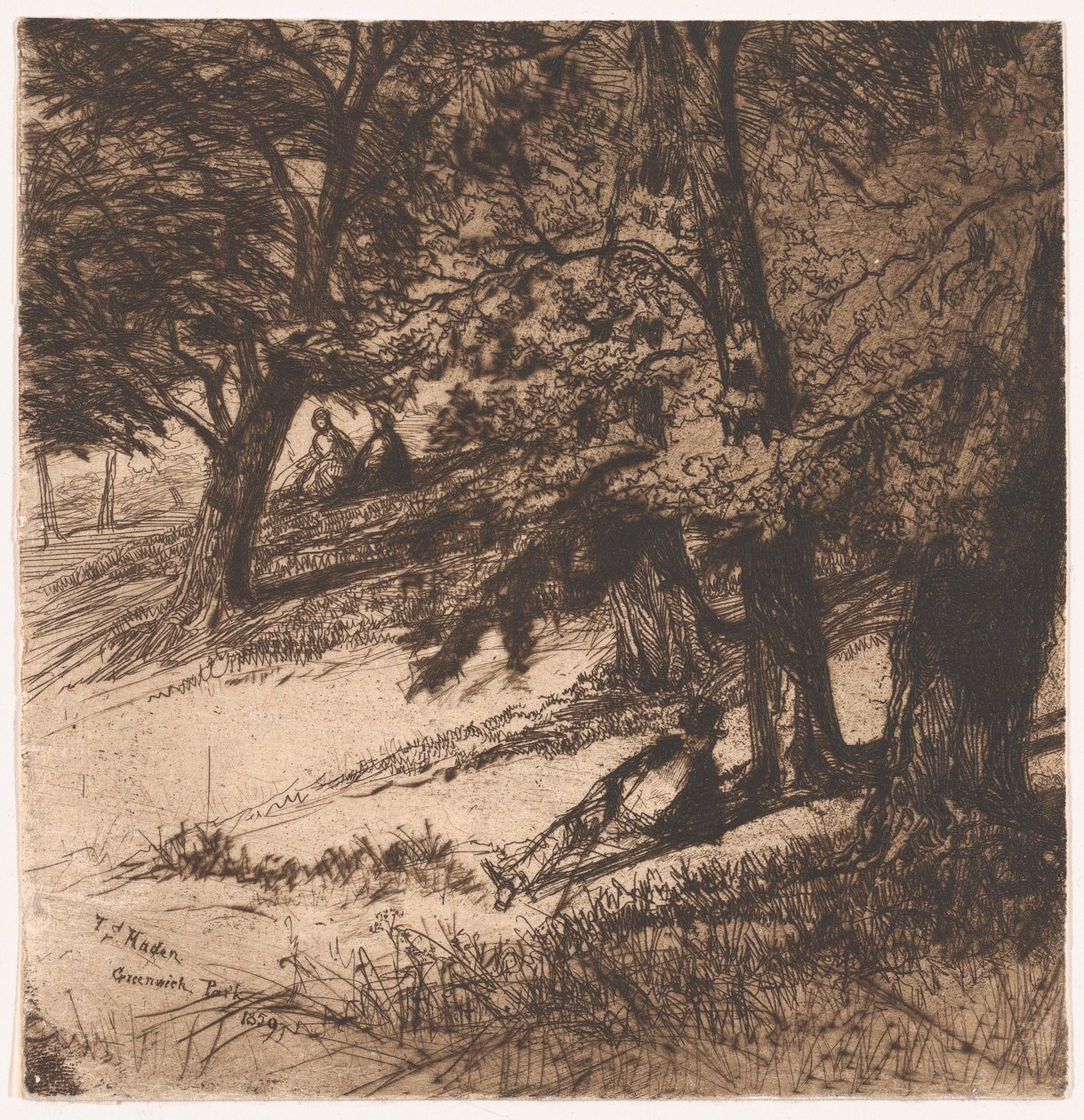Sob o casaco..., 1859., 1859 de Francis Seymour Haden