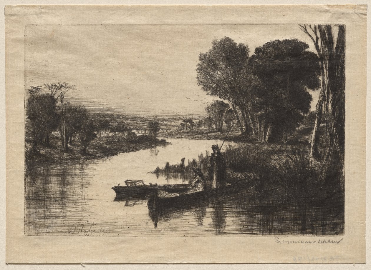 Pescadores do Tamisa (Primeira Placa) de Francis Seymour Haden