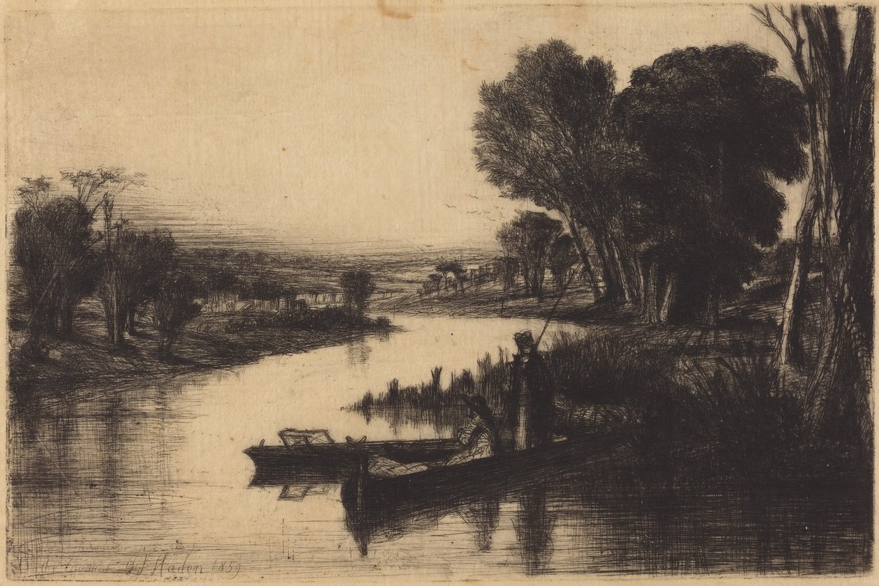 Pescadores no Tamisa de Francis Seymour Haden