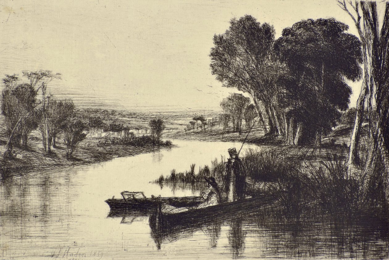 Pescadores do Tamisa No.1 de Francis Seymour Haden