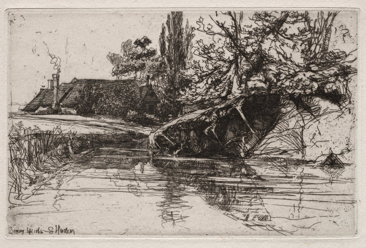 A Casa do Fosso, 1865. de Francis Seymour Haden