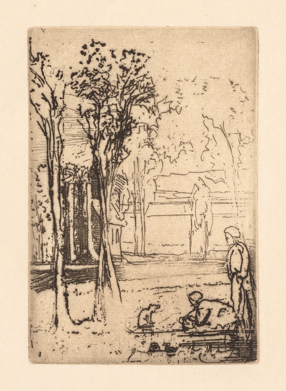 Fazenda das Três Árvores, 1879. de Francis Seymour Haden