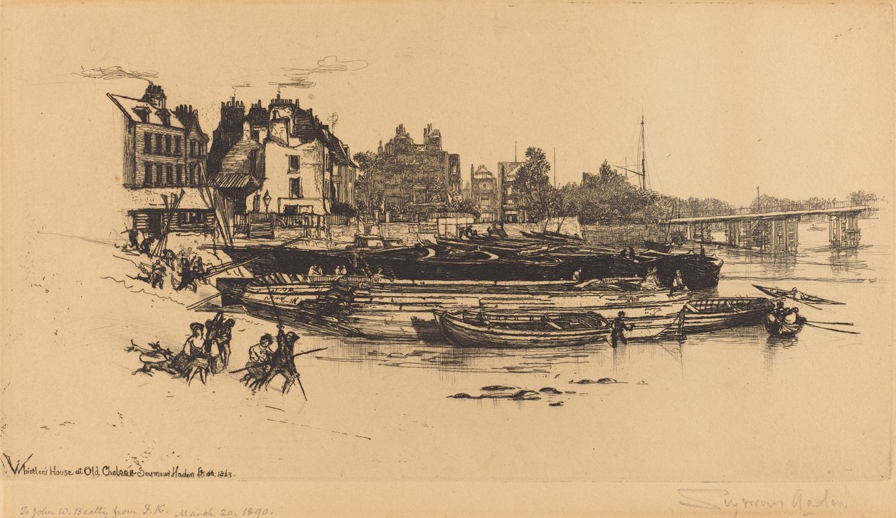 Casa de Whistler, Old Chelsea de Francis Seymour Haden