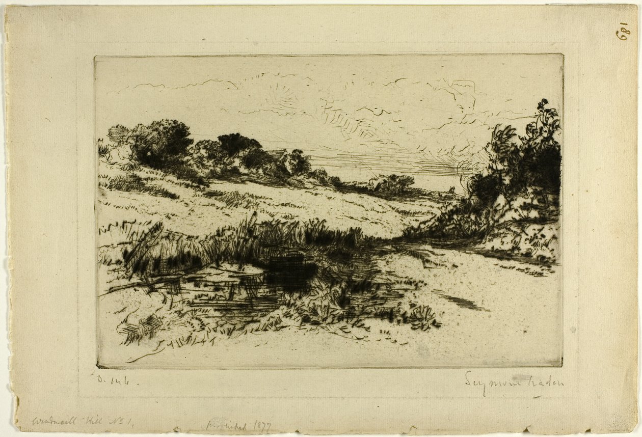 Colina do Moinho de Vento, No. I de Francis Seymour Haden