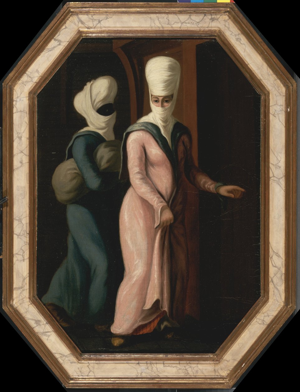Uma senhora turca indo com seu escravo para o banho, ca 1760 de Francis Smith