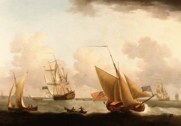 Navegação ao largo da costa holandesa de Francis Swaine