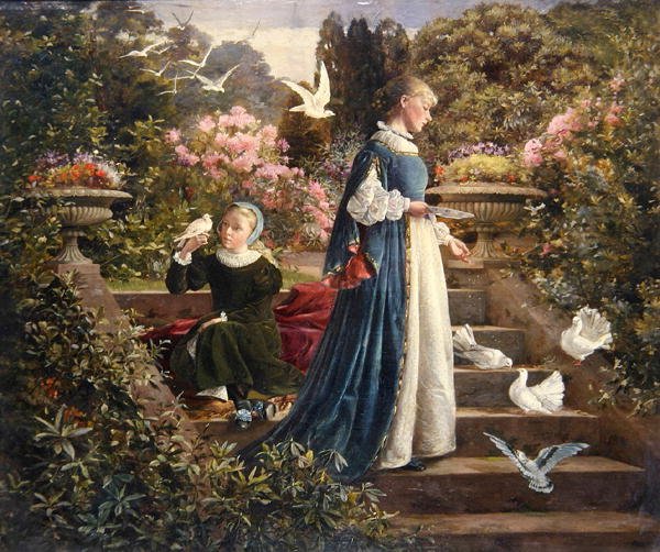 Alimentando as Pombas de Francis Sydney Muschamp