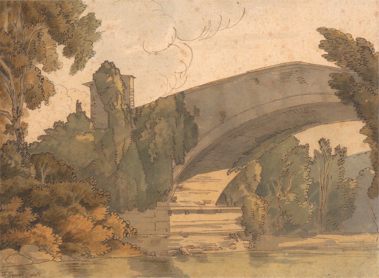 Uma ponte entre Florença e Bolonha de Francis Towne