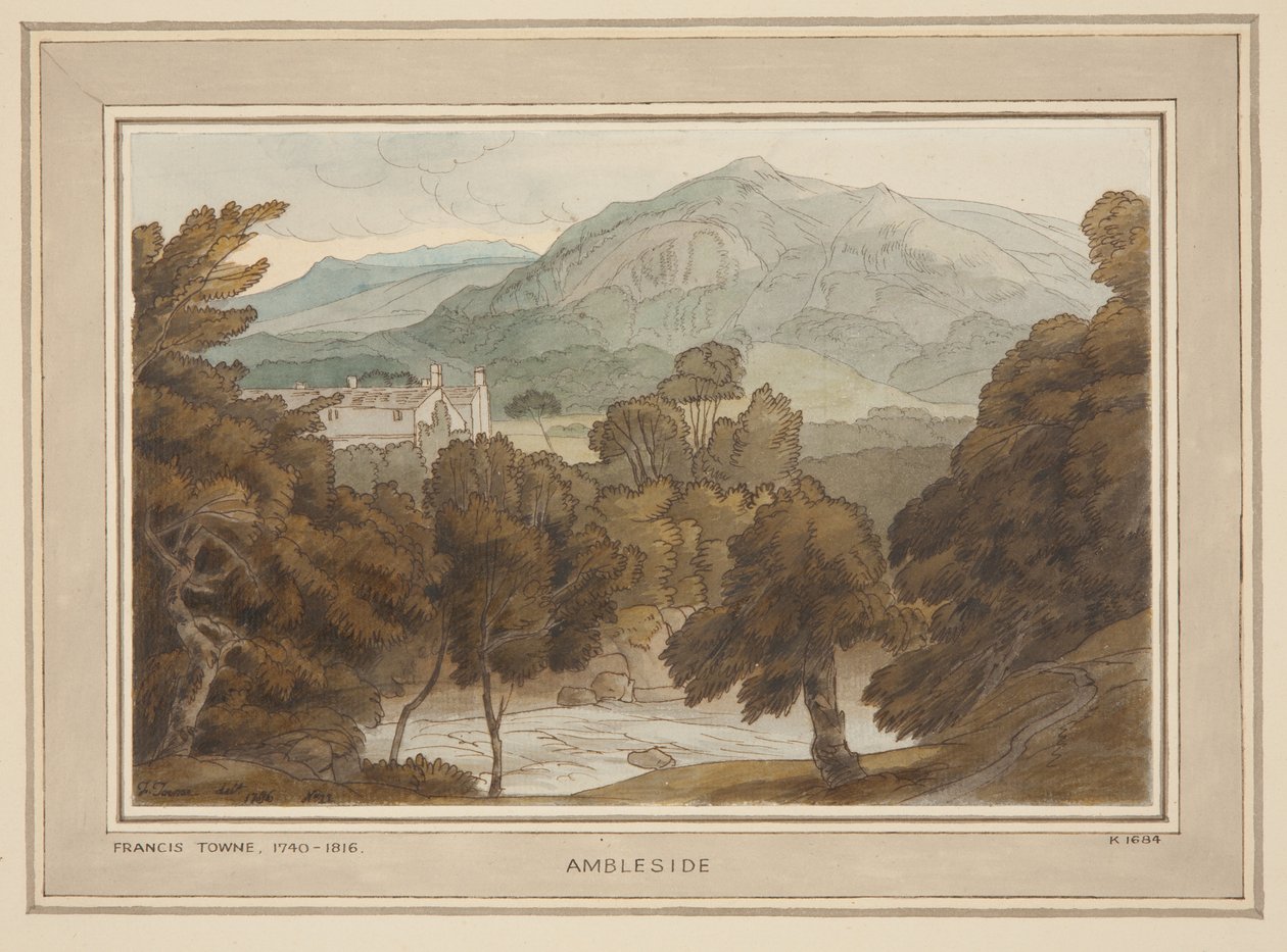 Ambleside, A View near Clappers Gate, Ambleside de Francis Towne