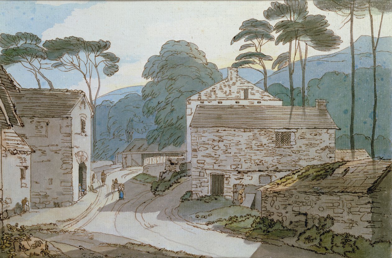 Ambleside na cabeça do lago Windermere de Francis Towne