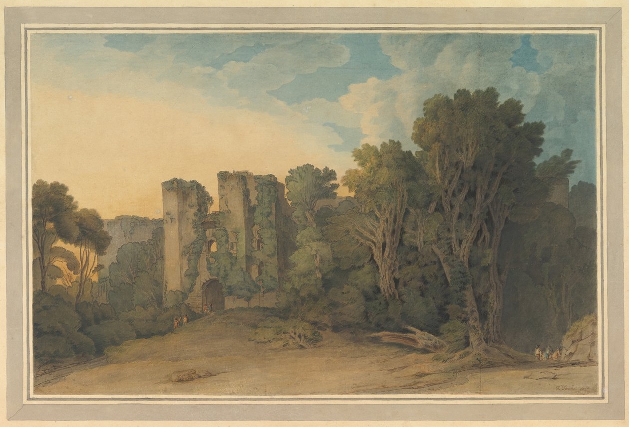 Castelo de Berry Pomeroy, em Devon de Francis Towne