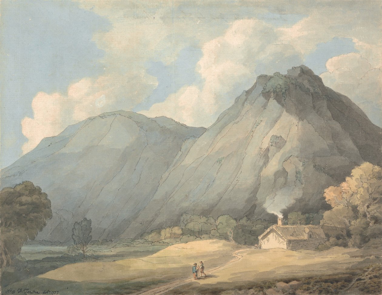 Craig yr Aderyn, perto de Llanfihangel-y-Pennant de Francis Towne