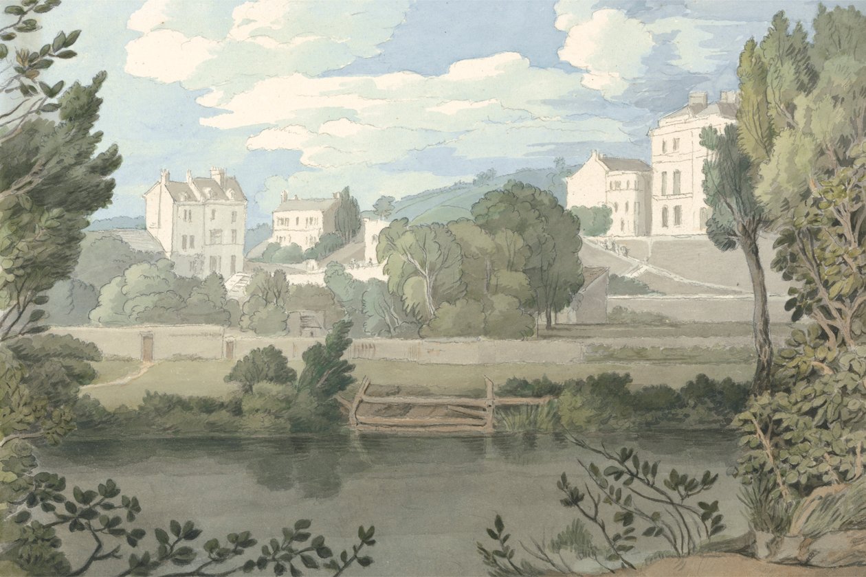 Casas perto de Plymouth de Francis Towne