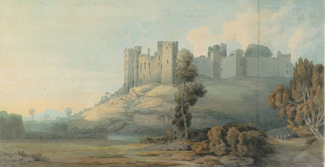 Castelo de Ludlow, Shropshire, 1777 de Francis Towne