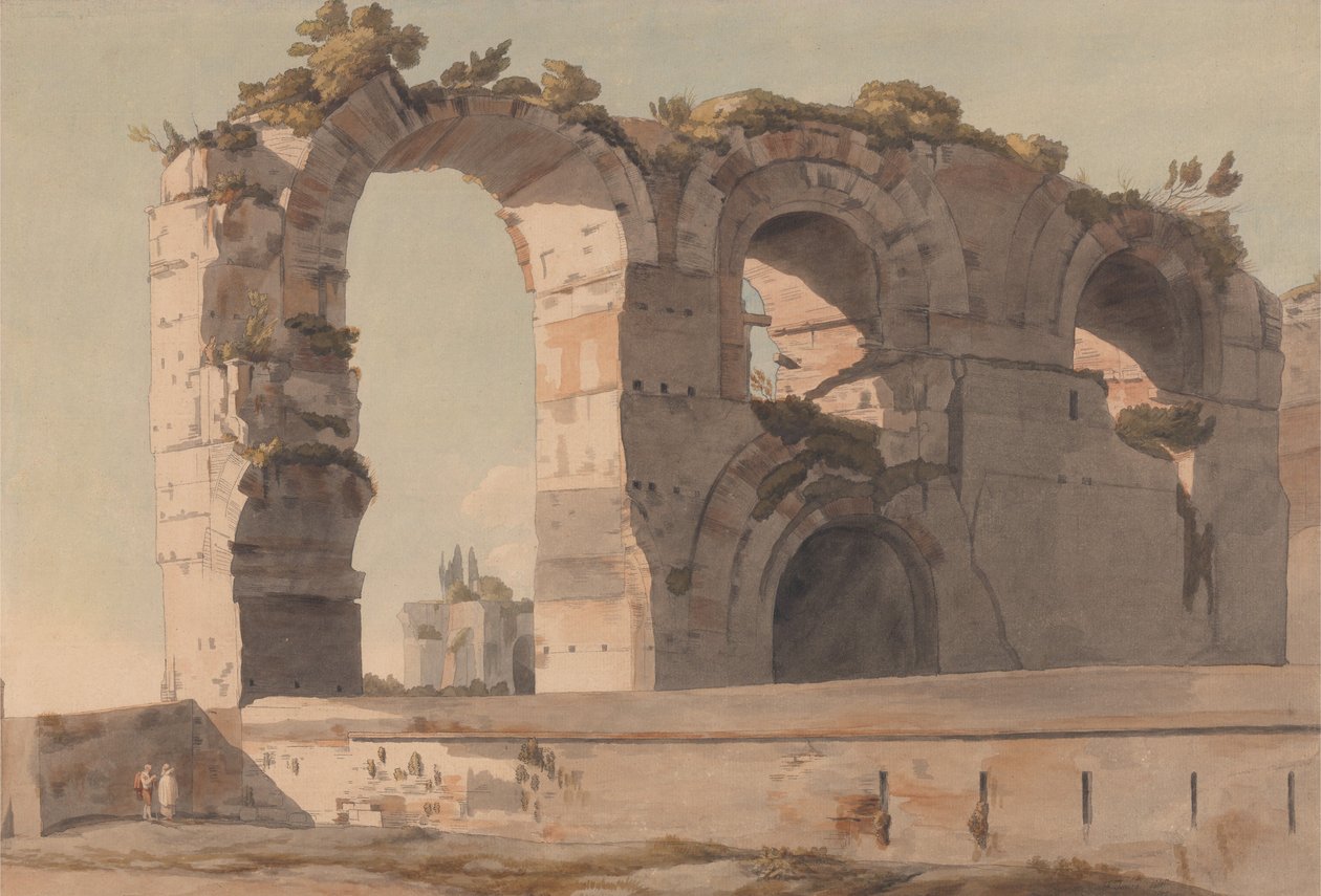 O aqueduto de Cláudio, Roma de Francis Towne