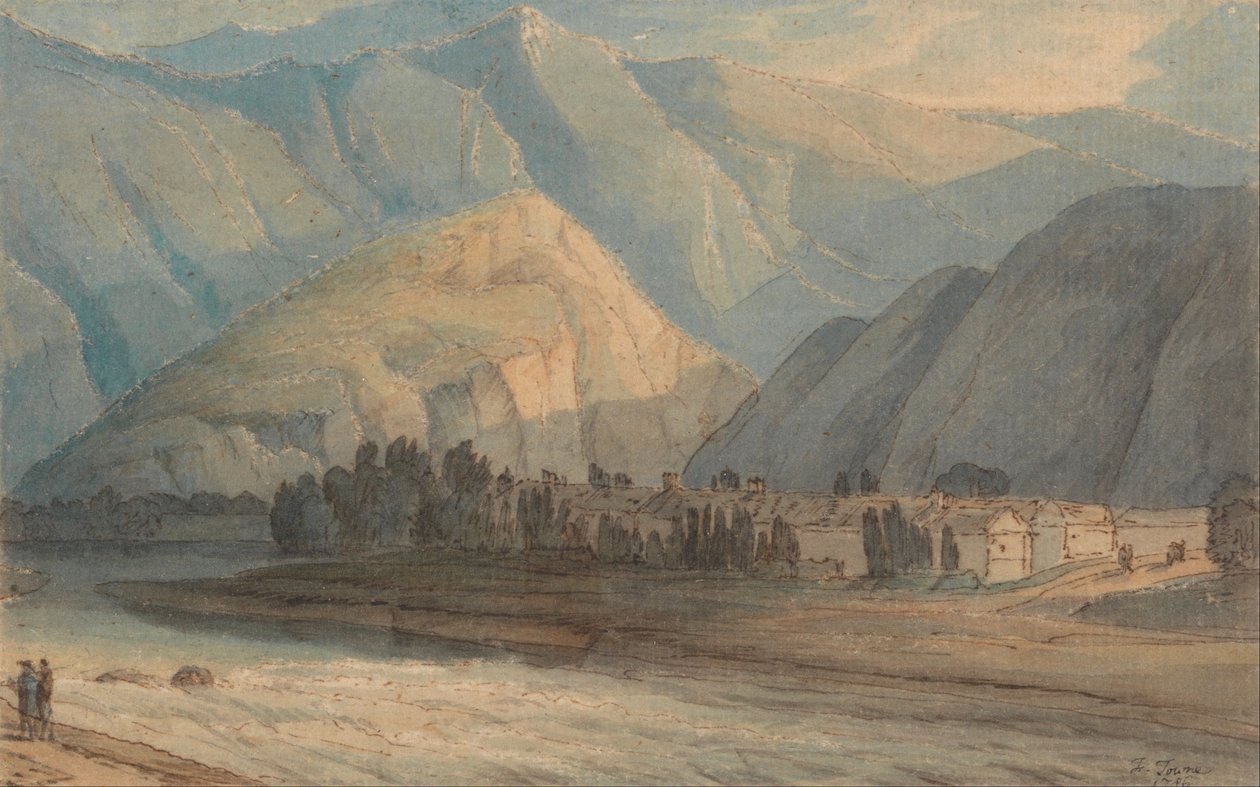 A Granja na cabeceira do lago de Keswick de Francis Towne