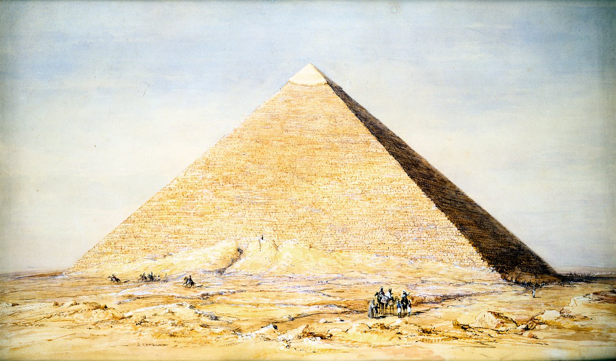 Grande Pirâmide de Quéops em Gizé, Egito, 4ª dinastia, Império Antigo, século 26 aC 1831 de Francis Vyvyan Jago Arundale