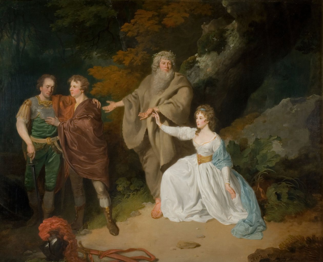Uma cena de A Tempestade de Shakespeare, 1787. de Francis Wheatley