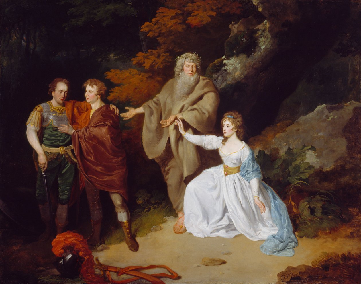 Uma cena de Shakespeare "s The Tempest, 1787 de Francis Wheatley