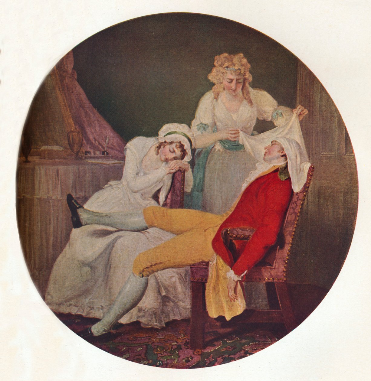 Lady Easys Steinkirk: uma cena do marido sem medo de Colley Cibber, c1790 de Francis Wheatley