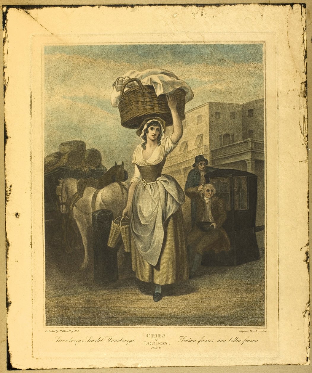 Morangos, Morangos Escarlates, Placa 9 de The Cries of London de Francis Wheatley