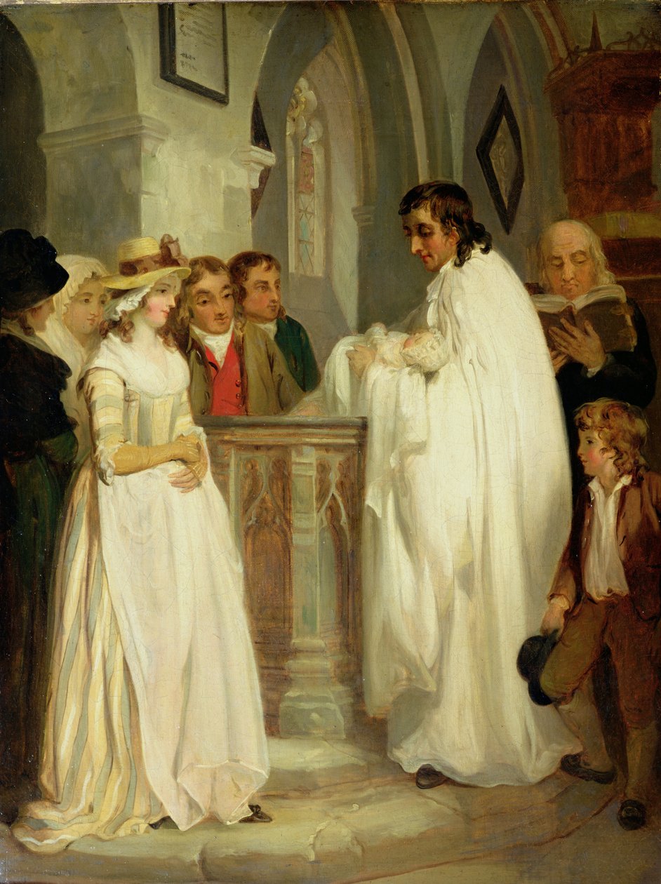 O Batizado (óleo sobre tela) de Francis Wheatley