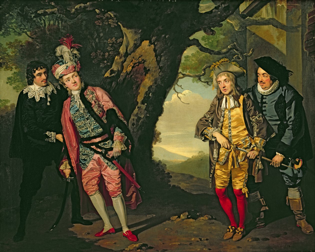 O Duelo, do Ato 3, cena 4 de "Twelfth Night de Francis Wheatley