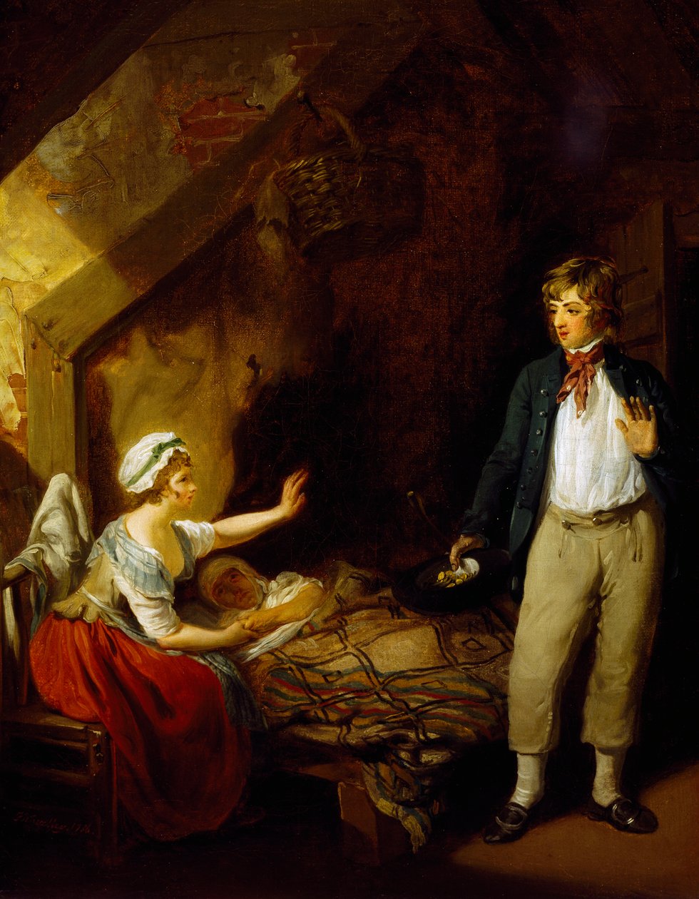 O regresso do marinheiro, pintura de Francis Wheatley (1747-1801). de Francis Wheatley