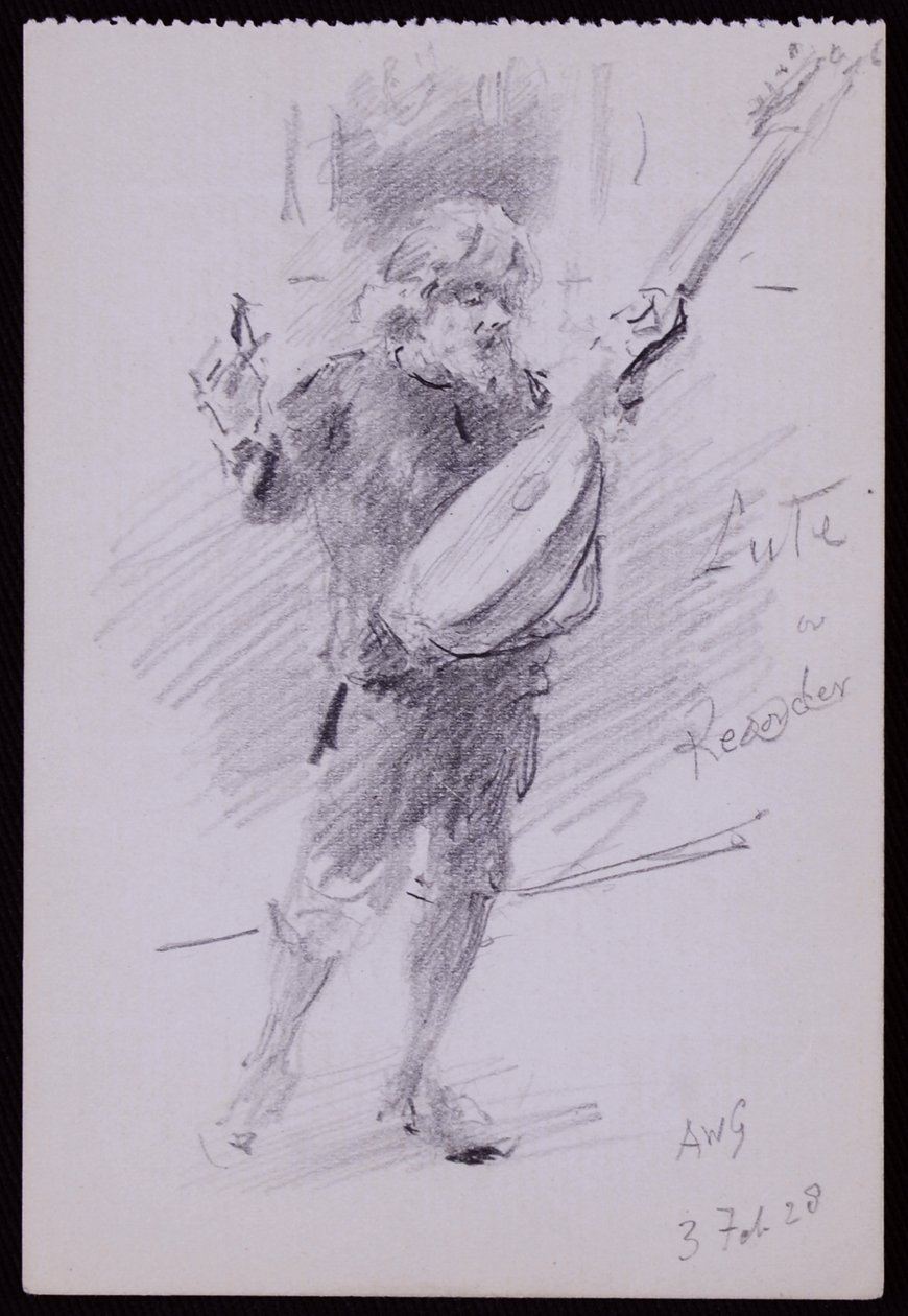 Retrato de Arnold Dolmetsch de Francis Wilfred Lawson