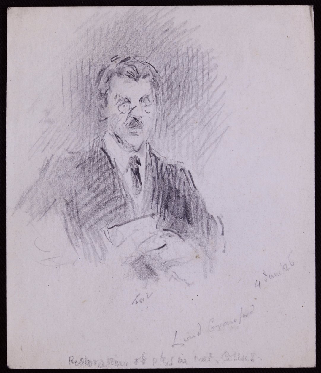 Retrato do Conde de Crawford & Balcarres de Francis Wilfred Lawson