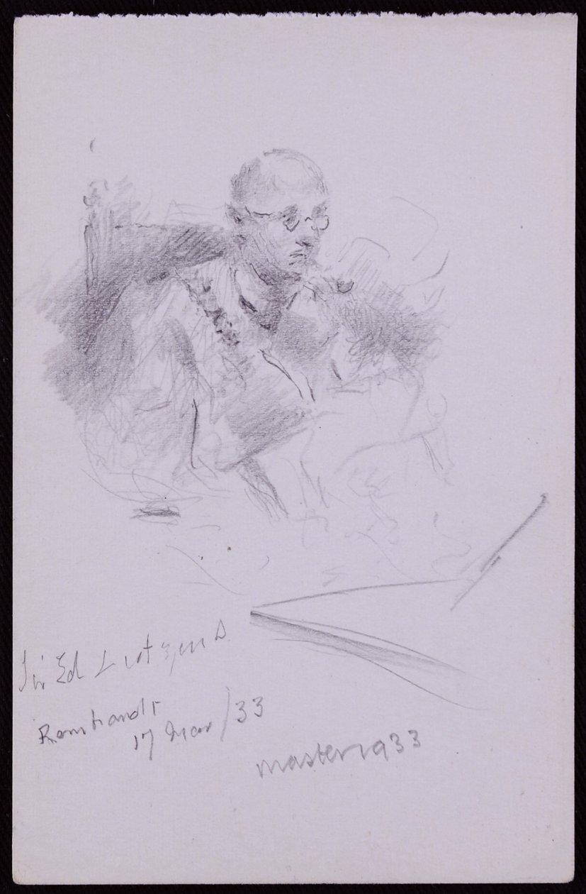 Retrato de Edwin Lutyens de Francis Wilfred Lawson