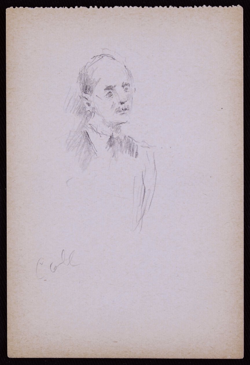 Retrato de Gerald Cobb, c.1930 (lápis sobre papel) de Francis Wilfred Lawson