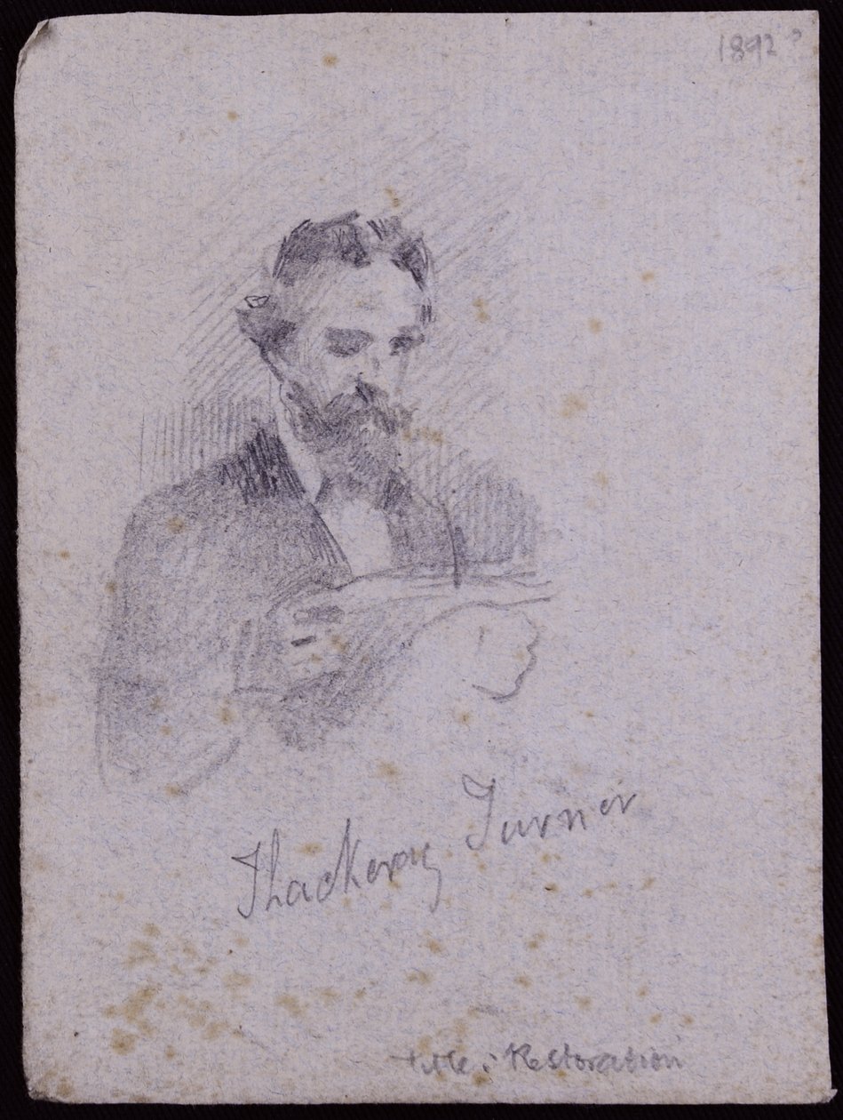 Retrato de H Thackeray Turner, c.1900 (lápis sobre papel) de Francis Wilfred Lawson