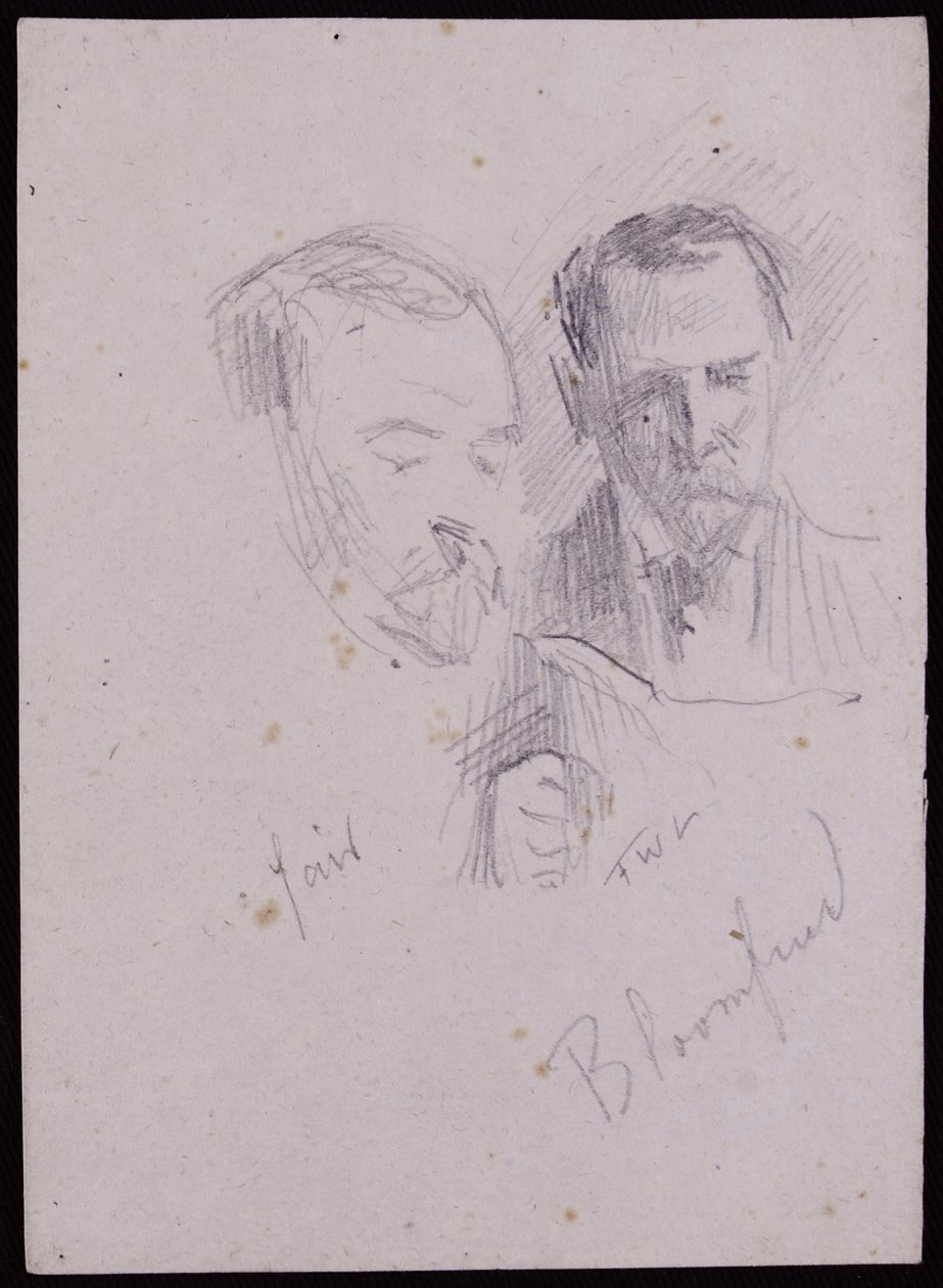 Retrato de Reginald Blomfield, c.1894 (lápis sobre papel) de Francis Wilfred Lawson