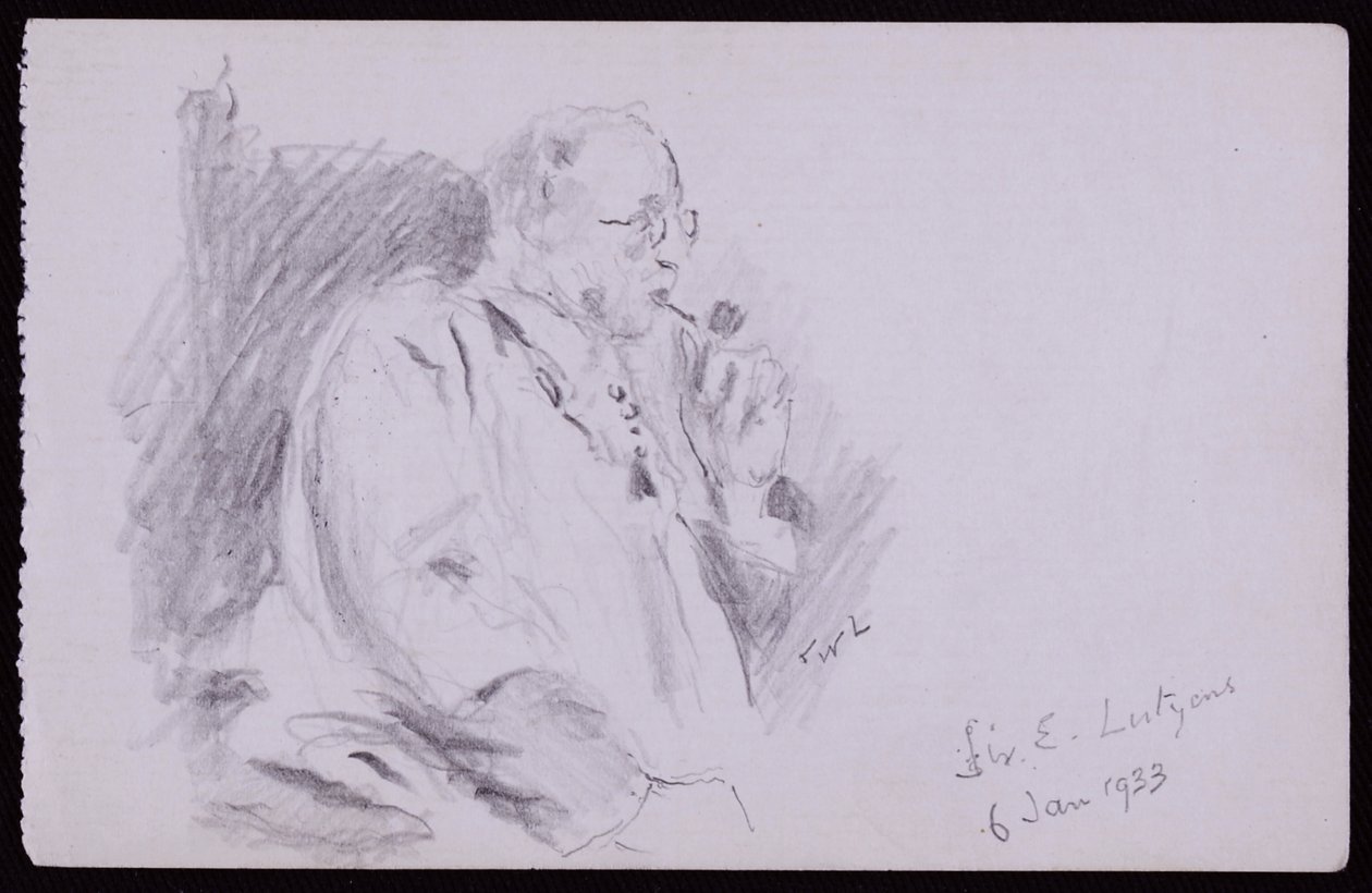 Retrato de Sir Edwin Lutyens de Francis Wilfred Lawson