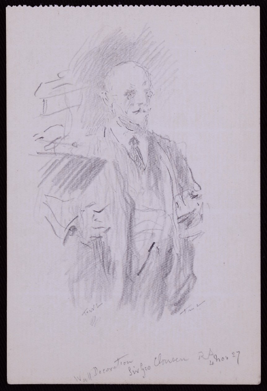 Retrato de Sir George Clausen de Francis Wilfred Lawson