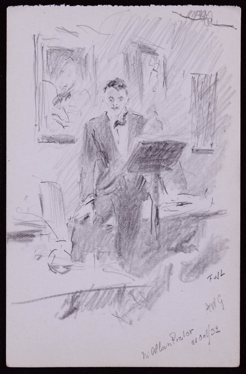Retrato de W Allan Pictor de Francis Wilfred Lawson