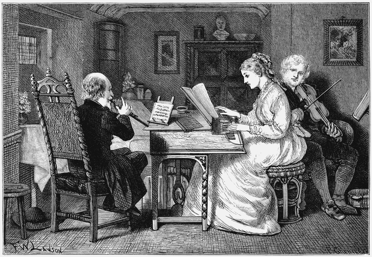 Fazendo música, Londres, 1874 de Francis Wilfrid Lawson