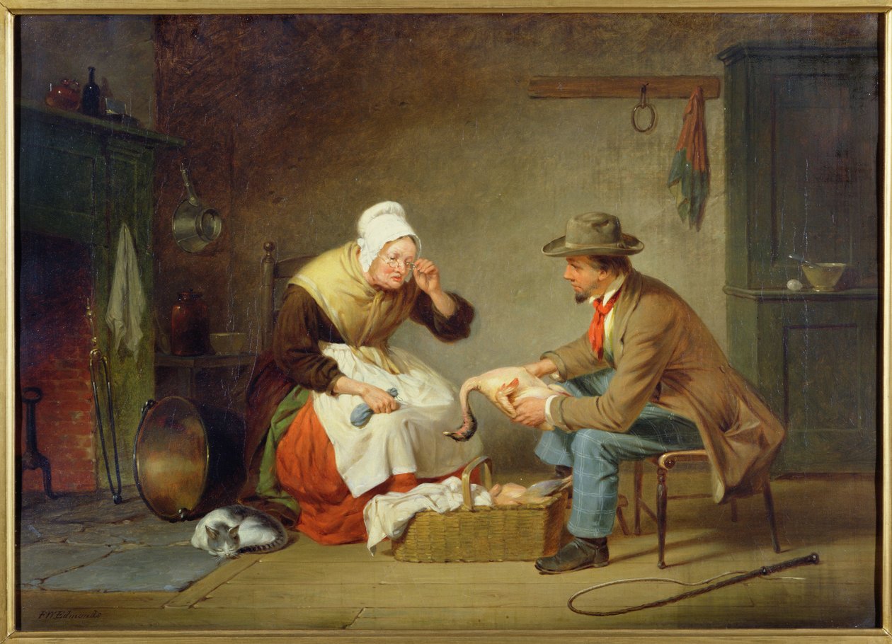 Negociação (O Natal da Turquia) c.1858 de Francis William Edmonds