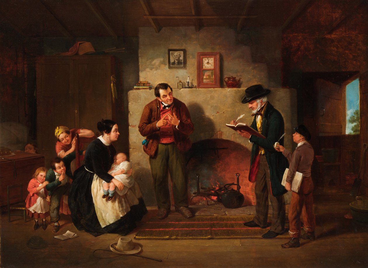 Tomando o recenseamento, 1854 de Francis William Edmonds