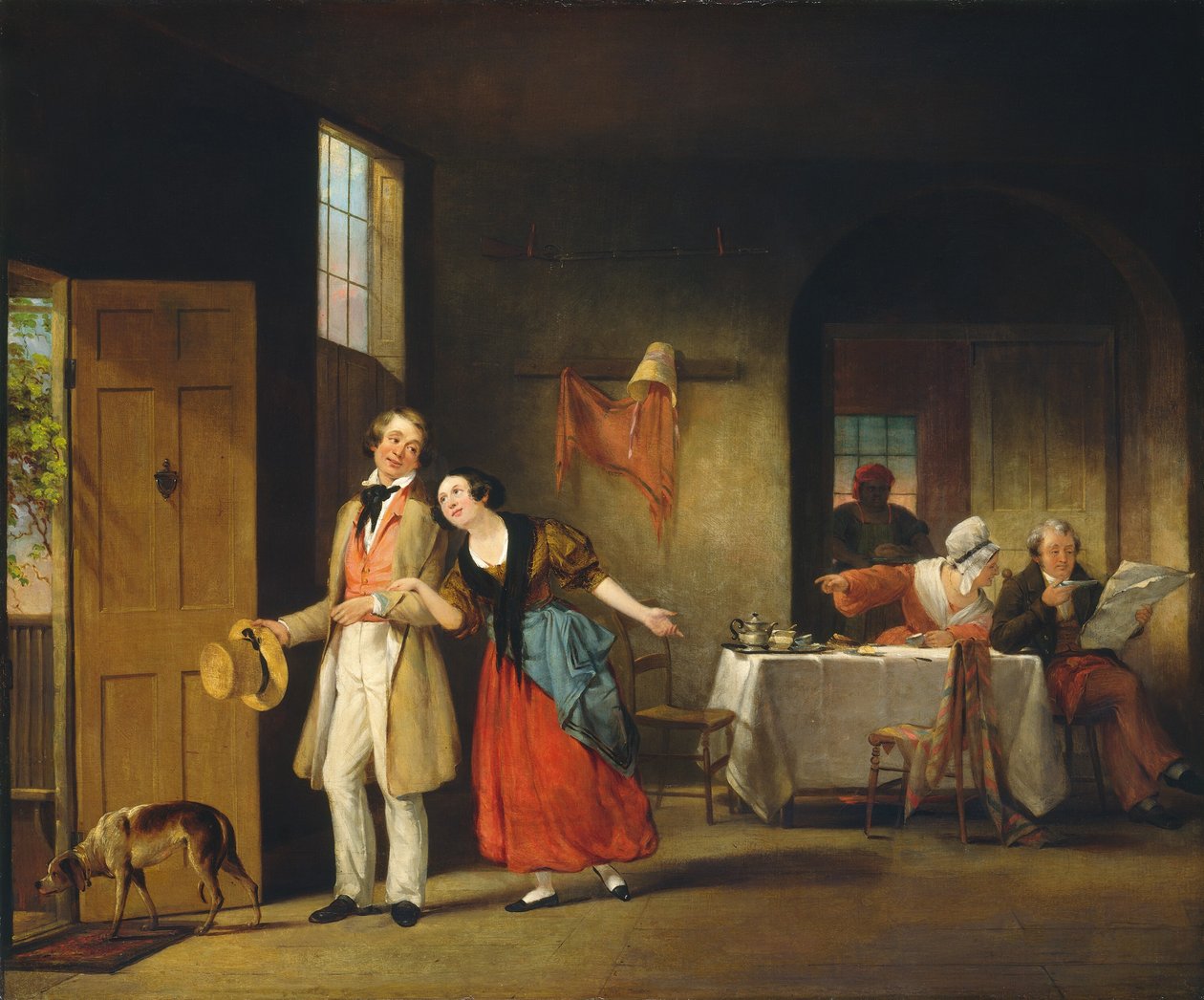 O primo tímido, c. 1841-1842. de Francis William Edmonds