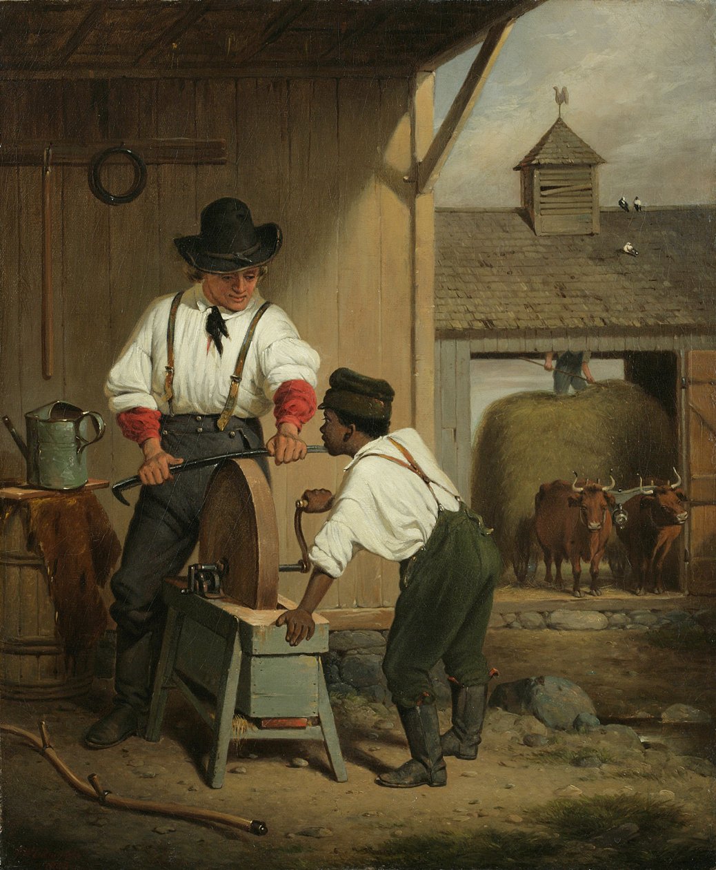 O moedor da foice, 1856 de Francis William Edmonds