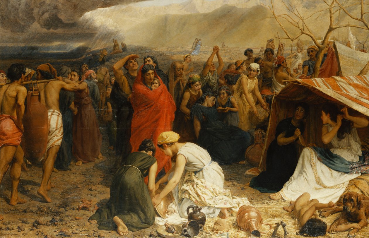 Refugiados de Pompéia, 79 dC, 1873 de Francis William Topham