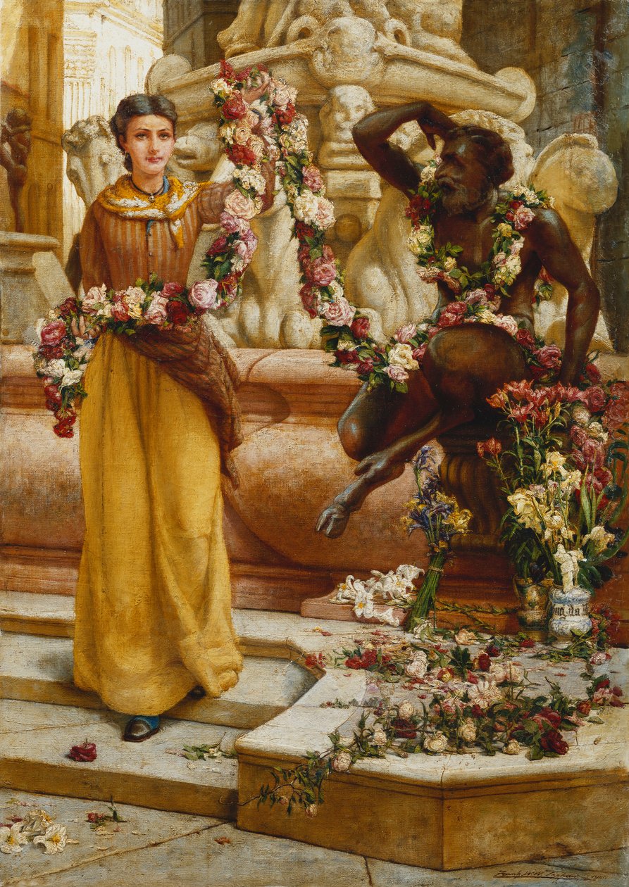 A guirlanda de flores, 1900 de Francis William Topham