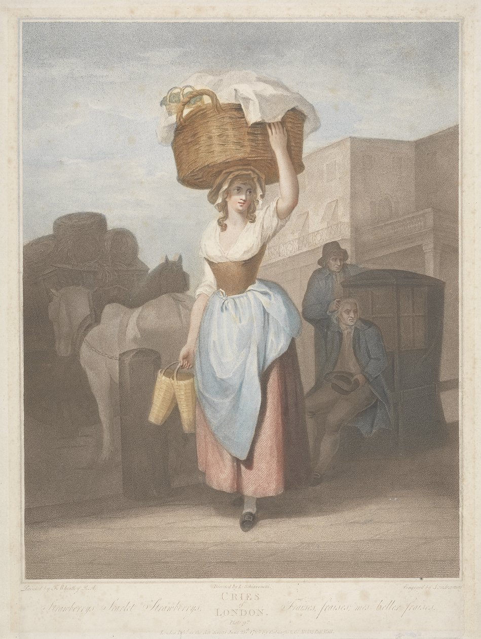 Morangos, morangos doces, gravados por Giovanni Vendramini (1769-1839) 1795 de Francis after Wheatley