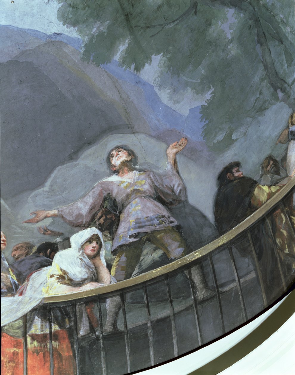 Uma Testemunha em êxtase, detalhe do Milagre de Santo Antônio de Pádua, da cúpula, 1798 de Francisco de Goya