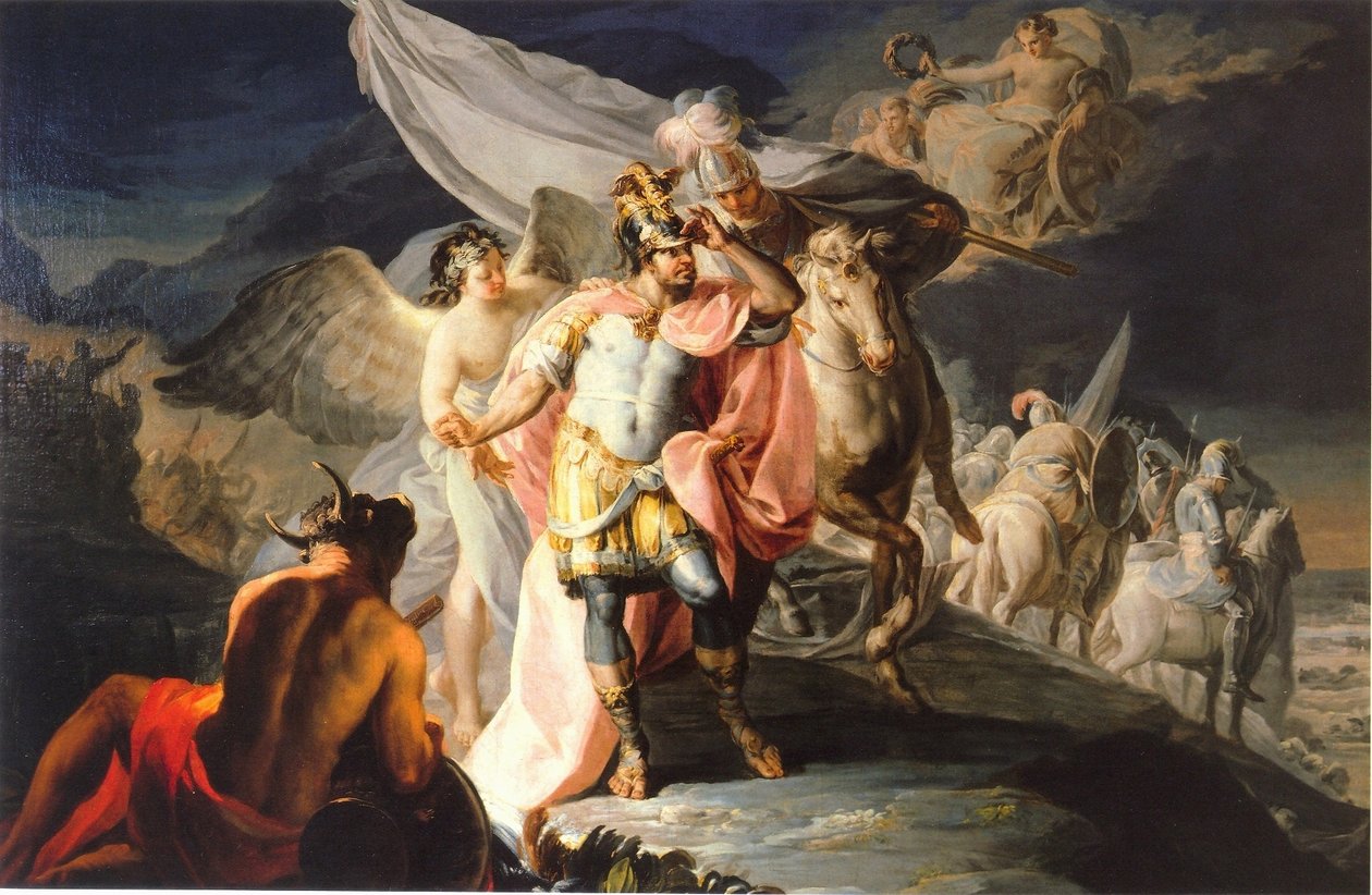 Vencedor de Hannibal vê pela primeira vez a Itália dos Alpes de Francisco de Goya