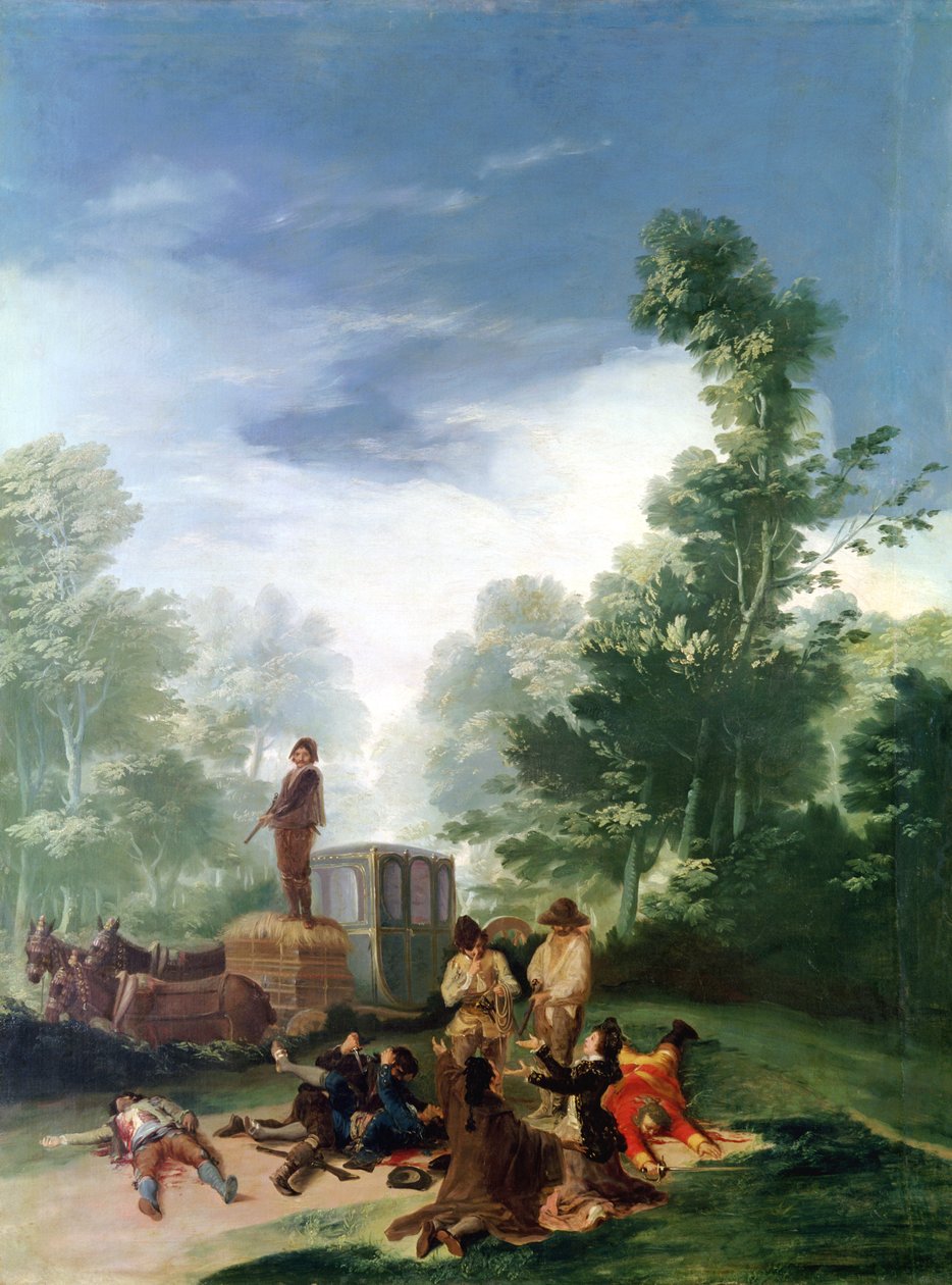 Ataque em um treinador, 1787 de Francisco de Goya