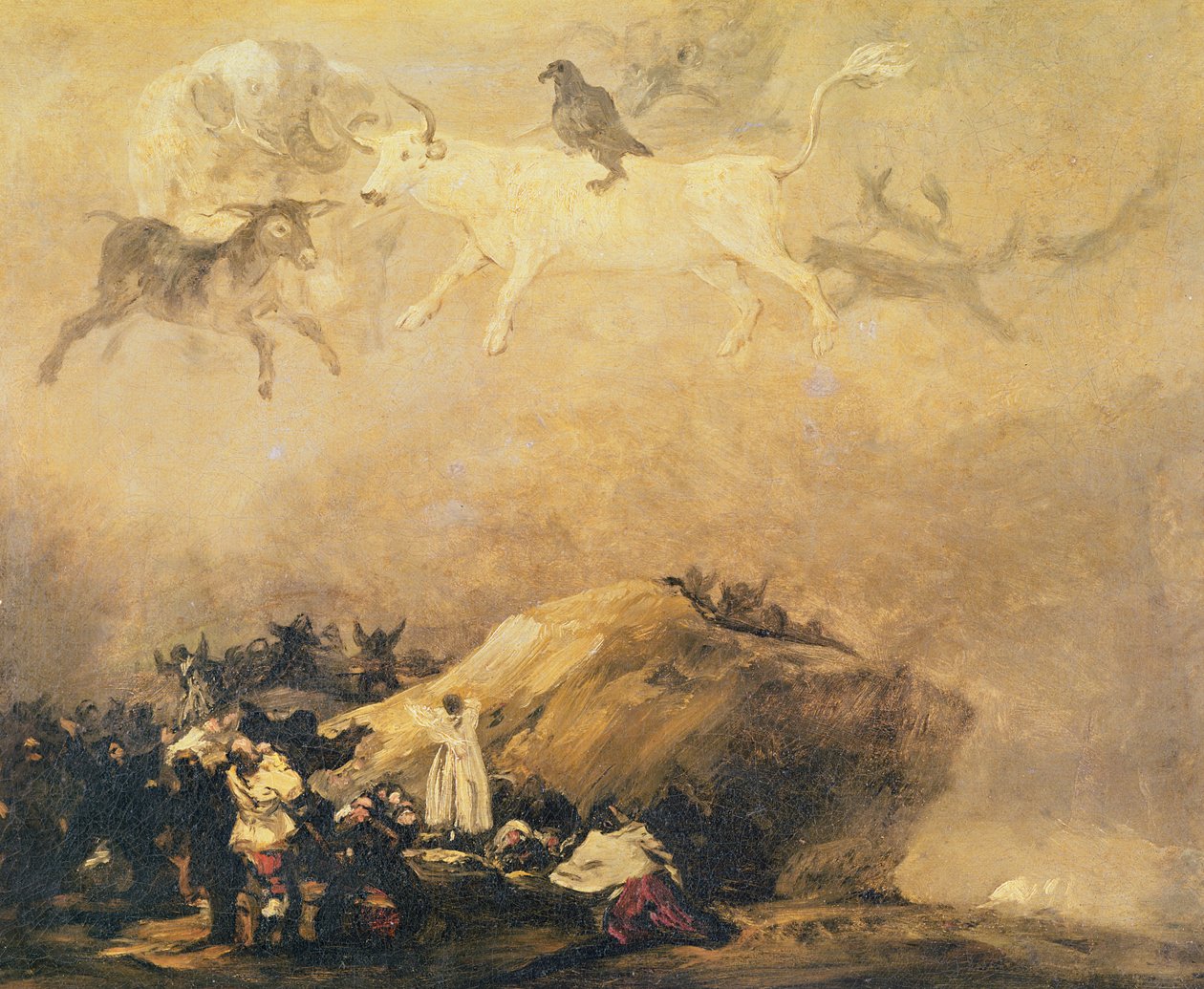 Cena de capricho: animais no céu de Francisco de Goya