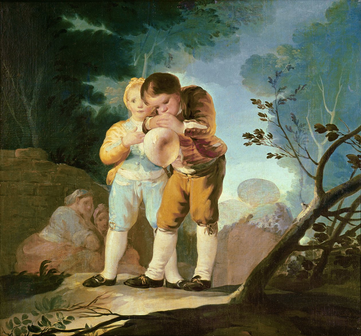 Crianças Inflar uma bexiga, 1778 de Francisco de Goya